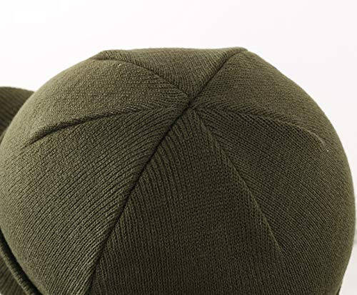 Home Prefer Men's Winter Beanie Hat with Brim Warm Double Knit Cuff Beanie Cap - 4