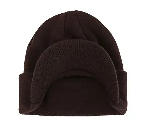 Home Prefer Men's Winter Beanie Hat with Brim Warm Double Knit Cuff Beanie Cap Watch Radar Hat - HOME (1)