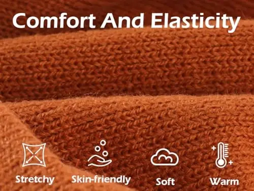 Home Prefer Men's Winter Beanie Hat with Brim Warm Double Knit Cuff Beanie Cap Watch Radar Hat - 6