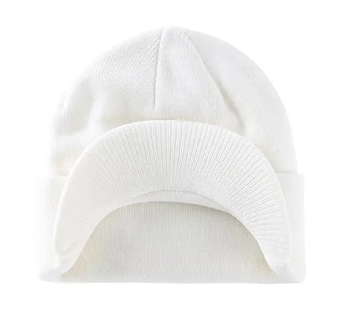 Home Prefer Men's Winter Beanie Hat with Brim Warm Double Knit Cuff Beanie Cap Watch Radar Hat - 2