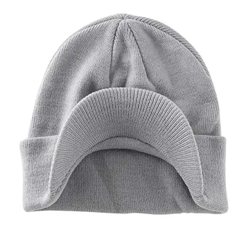 Home Prefer Men's Winter Beanie Hat with Brim Warm Double Knit Cuff Beanie Cap Watch Radar Hat - HOME (1)