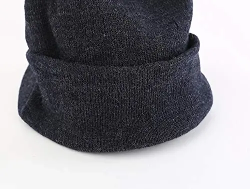 Home Prefer Men's Winter Beanie Hat with Brim Warm Double Knit Cuff Beanie Cap Watch Radar Hat - 5