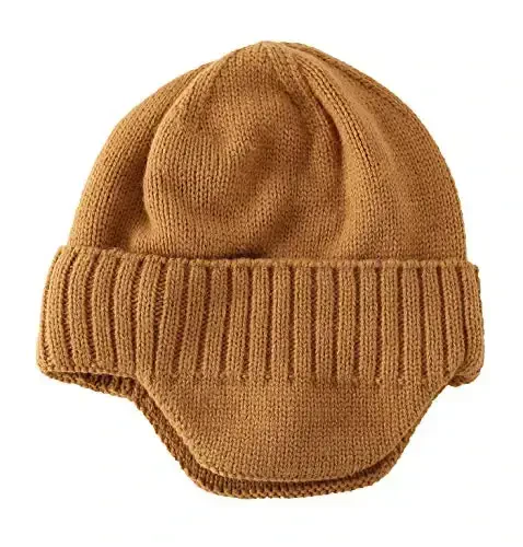 Home Prefer Mens Winter Hat Knit Earflap Hat Stocking Caps with Ears Beanie Hat - 3