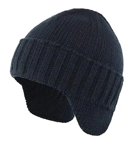 Home Prefer Mens Winter Hat Knit Earflap Hat Stocking Caps with Ears Beanie Hat 