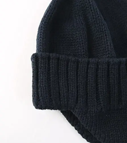 Home Prefer Mens Winter Hat Knit Earflap Hat Stocking Caps with Ears Beanie Hat - 4