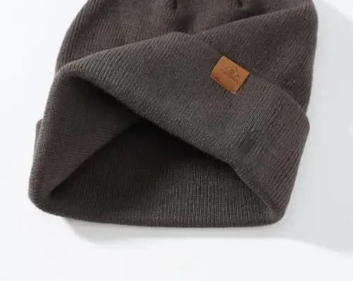 Home Prefer Mens Winter Hats Acrylic Knit Cuff Beanie Cap Warm Womens Beanie Hat - 5