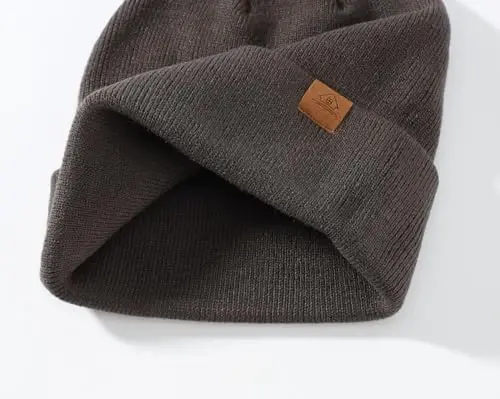 Home Prefer Mens Winter Hats Acrylic Knit Cuff Beanie Cap Warm Womens Beanie Hat - 5