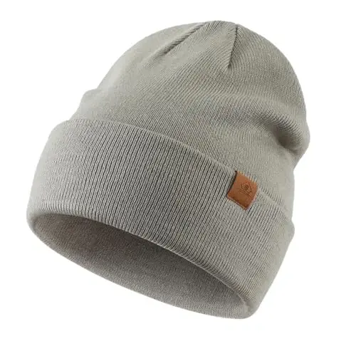 Home Prefer Mens Winter Hats Acrylic Knit Cuff Beanie Cap Warm Womens Beanie Hat - 1
