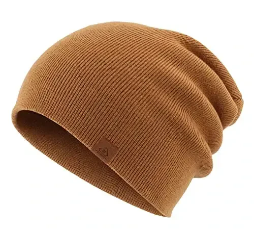 Home Prefer Mens Winter Hats Acrylic Knit Cuff Beanie Cap Warm Womens Beanie Hat - 2