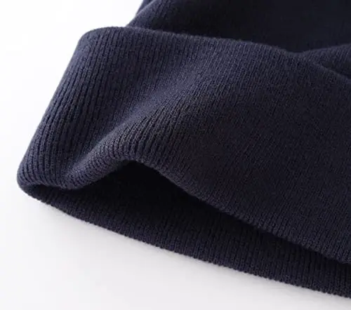 Home Prefer Mens Winter Hats Acrylic Knit Cuff Beanie Cap Warm Womens Beanie Hat - 5