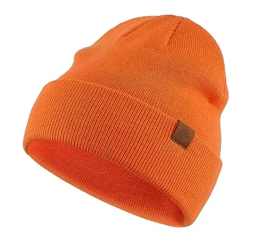 Home Prefer Mens Winter Hats Acrylic Knit Cuff Beanie Cap Warm Womens Beanie Hat 