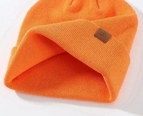 Home Prefer Mens Winter Hats Acrylic Knit Cuff Beanie Cap Warm Womens Beanie Hat - 5