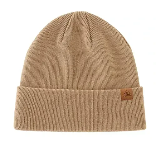 Home Prefer Mens Winter Hats Acrylic Knit Cuff Beanie Cap Warm Womens Beanie Hat - 2