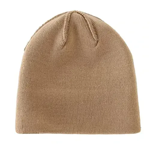 Home Prefer Mens Winter Hats Acrylic Knit Cuff Beanie Cap Warm Womens Beanie Hat - 6