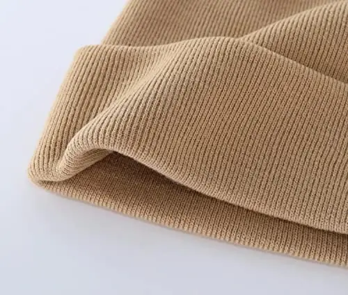 Home Prefer Mens Winter Hats Acrylic Knit Cuff Beanie Cap Warm Womens Beanie Hat - 5