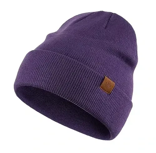 Home Prefer Mens Winter Hats Acrylic Knit Cuff Beanie Cap Warm Womens Beanie Hat 