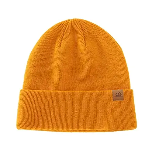 Home Prefer Mens Winter Hats Acrylic Knit Cuff Beanie Cap Warm Womens Beanie Hat - 2