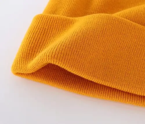 Home Prefer Mens Winter Hats Acrylic Knit Cuff Beanie Cap Warm Womens Beanie Hat - 5