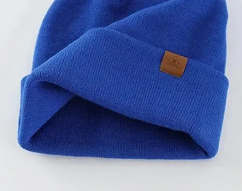 Home Prefer Mens Winter Hats Acrylic Knit Cuff Beanie Cap Warm Womens Beanie Hat - 5