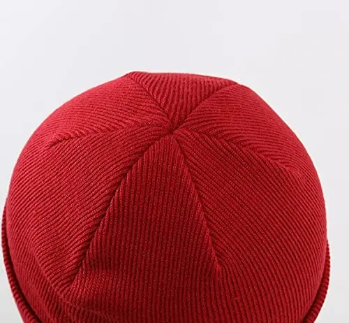 Home Prefer Mens Winter Hats Acrylic Knit Cuff Beanie Cap Warm Womens Beanie Hat - 2