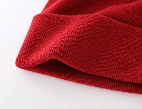 Home Prefer Mens Winter Hats Acrylic Knit Cuff Beanie Cap Warm Womens Beanie Hat - 3