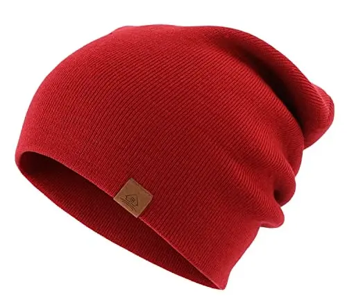 Home Prefer Mens Winter Hats Acrylic Knit Cuff Beanie Cap Warm Womens Beanie Hat - 5