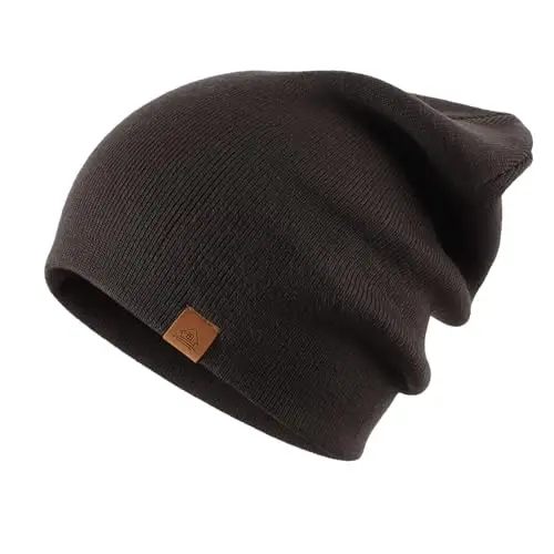 Home Prefer Mens Winter Hats Acrylic Knit Cuff Beanie Cap Warm Womens Beanie Hat - Home (1)