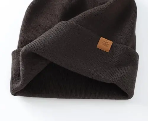 Home Prefer Mens Winter Hats Acrylic Knit Cuff Beanie Cap Warm Womens Beanie Hat - 5