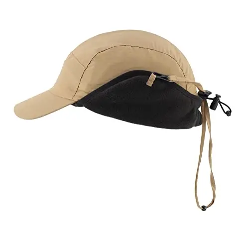 Home Prefer Waterproof Men's Winter Hats with Visor Warm Fleece Lined Baseball Cap Earflaps Trooper Trapper Hat for Men - HOME (1)