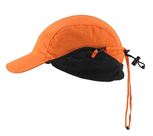 Home Prefer Waterproof Men's Winter Hats with Visor Warm Fleece Lined Baseball Cap Earflaps Trooper Trapper Hat for Men - 2