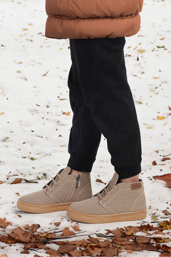 Homer Fermuarlı Erkek Bebek Günlük Bot Ayakkabı-Kum - 2