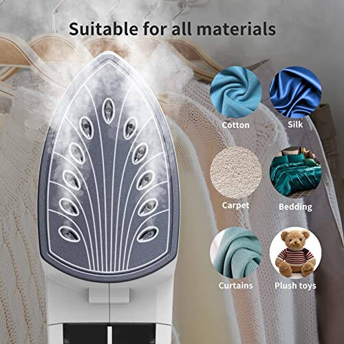 HOMETOP Professional Handheld Steamer, Garment Steamer Iron for Clothes, 1300W 40s Rapid Heat Up Fabric Wrinkle Remover, Portable Steamer Iron for Home and Travel (Blue) - 6