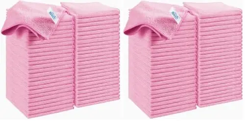 HOMEXCEL 50PK Microfiber Cleaning Cloth, Cleaning Rag for Home, 11.5x11.5in (Pack of 2) - 1