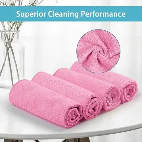 HOMEXCEL 50PK Microfiber Cleaning Cloth, Cleaning Rag for Home, 11.5x11.5in (Pack of 2) - HOMEXCEL (1)
