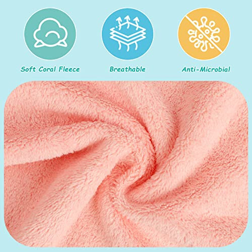 HOMEXCEL Baby Washcloths 24 Pack-Microfiber Coral Fleece Baby Bath Face Towel 7 x 9 Inch Extra Absorbent and Soft Burp Cloth and Wash Cloths for Newborn-Infants and Toddlers-Gentle On Sensitive Skin - 33