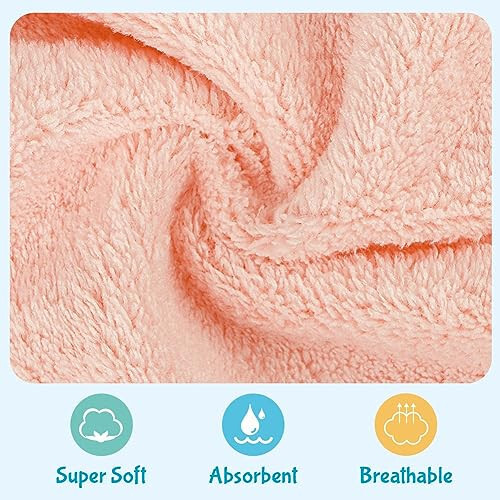 HOMEXCEL Baby Washcloths 24 Pack, Microfiber Coral Fleece Baby Bath Face Towels, Extra Absorbent and Soft Wash Cloths for Newborn, Infant, and Toddlers, Baby Boy Girl Washcloth for Face and Body 7x9 - 32