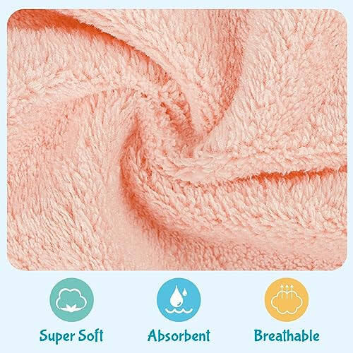 HOMEXCEL Baby Washcloths 24 Pack, Microfiber Coral Fleece Baby Bath Face Towels, Extra Absorbent and Soft Wash Cloths for Newborn, Infant, and Toddlers, Baby Boy Girl Washcloth for Face and Body 7x9 - 26