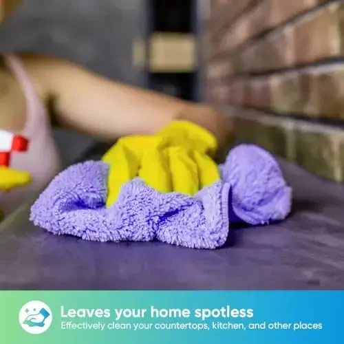 HOMEXCEL Binafsha Mikrofiber Tozalash Mato, 12 dona Premium Mikrofiber Sochiqlar Avtomobillar uchun, Tuk Qoldirmaydi, Chizilmaydi, Juda Yaxshi Shimadi, Avtomobil, Uy, Oshxona, Deraza uchun Qayta Ishlatiladigan Tozalash Lattalari, 11.5