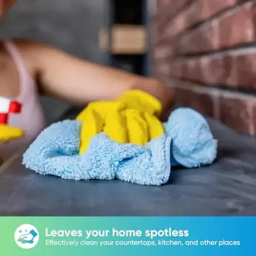 HOMEXCEL Blue Microfiber Cleaning Cloth, 12 Pack Premium Microfiber Towels for Cars, Lint Free, Scratch-Free, Highly Absorbent, Reusable Cleaning Rags for Car, Household, Kitchen, Window,11.5