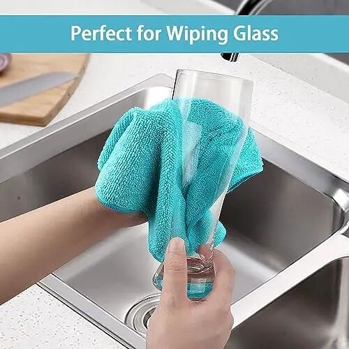 HOMEXCEL Microfiber Cleaning Cloth,12 Pack Cleaning Rag,Cleaning Towels with 4 Color Assorted,11.5
