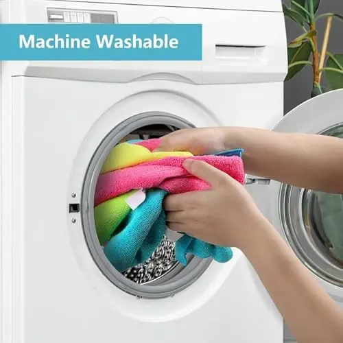 HOMEXCEL Microfiber Tozalash Mato, 150 Pachka Tozalash Lattalari, 4 Xil Rangdagi Tozalash Sochiqlari, 11.5