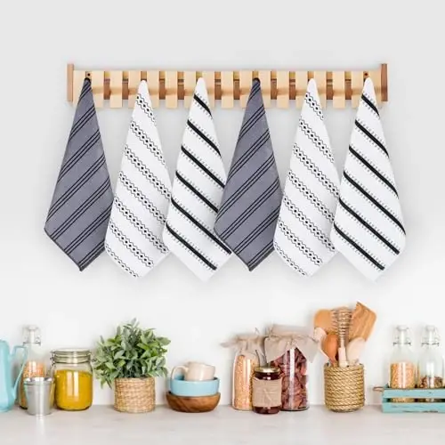 HOMEXCEL Microfiber Cleaning Cloth, Kitchen Towels 12 Pack, Lint Free, Scratch-Free, Highly Absorbent, Reusable Dish Towels for Kitchen and Household - 2