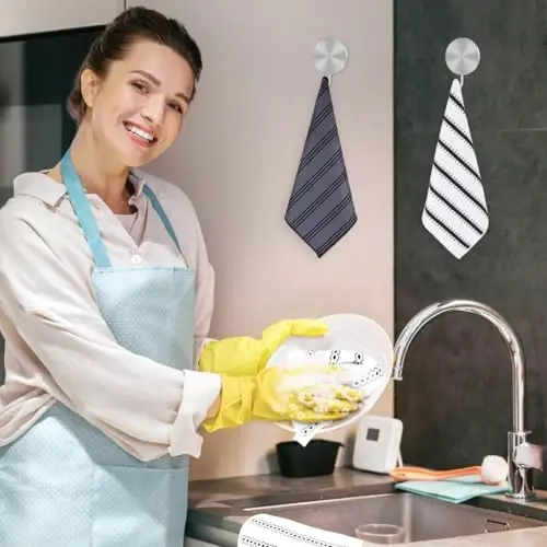 HOMEXCEL Microfiber Cleaning Cloth, Kitchen Towels 12 Pack, Lint Free, Scratch-Free, Highly Absorbent, Reusable Dish Towels for Kitchen and Household - 4