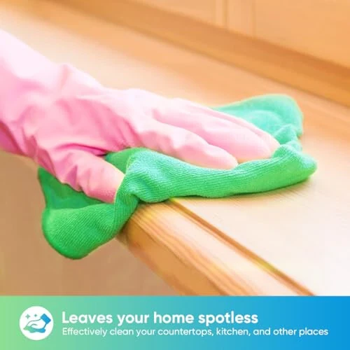 HOMEXCEL Mikrofiber Tozalash Matosi, 12 Dona Yashil Premium Mikrofiber Avtomobil Sochiqlari, Tuksiz, Chizishsiz, Yuqori Changni Yutuvchi, Qayta Ishlatiladigan Tozalash Latasi Avtomobil, Uy, Oshxona Uchun, 11,5