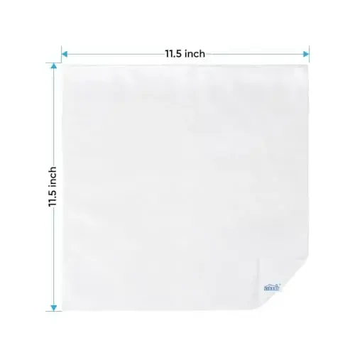 HOMEXCEL Oq Mikrofiber Tozalash Mato, 12 dona Premium Mikrofiber Sochiqlar Avtomobillar uchun, tuklarsiz, chizishsiz, yuqori absorbent, qayta ishlatiladigan tozalash latta Avtomobil, Uy xo'jaligi, Oshxona, Oyna, 11.5