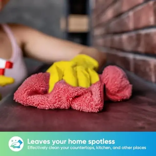 HOMEXCEL Qizil Mikrofiber Tozalash Mato, 12 dona Avtomobillar uchun Premium Mikrofiber Sochiqlar, tuklarsiz, tirnalishsiz, yuqori absorbent, avtomobil, uy xo'jaligi, oshxona, deraza uchun qayta ishlatiladigan tozalash lattalari, 11,5