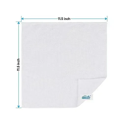 HOMEXCEL White Microfiber Cleaning Cloth, 24 Pack Cleaning Towels for Kitchen, Lint Free, Scratch-Free, Highly Absorbent, and Reusable Cleaning Rags for House, Window and Glass, Cars, 11.5 X11.5 inch - 7