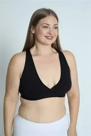 Homilador emizish uchun push-up brassiyeri sportchi qora yarim soyka - 7