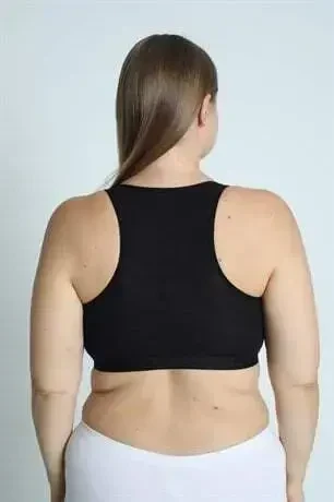 Homilador emizish uchun push-up brassiyeri sportchi qora yarim soyka - 9
