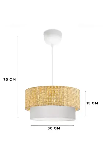 Homing Wicker Bohemian Pendant Home Office Living Room Bedroom-Wicker Bohemian pendant - 4